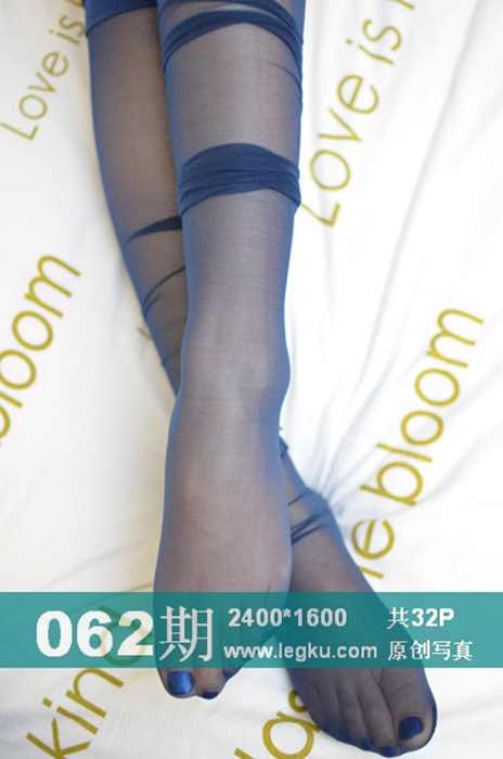 legku原创写真2014.01.30 NO.062超薄透明蓝丝裤袜